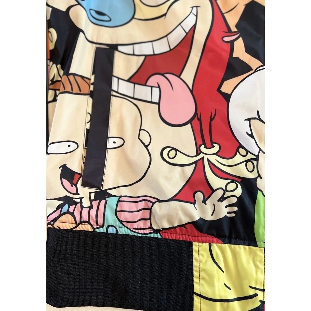 Members Only x Nickelodeon Reversible Bomber Jacket M Rugrats Hey Arnold 1990s